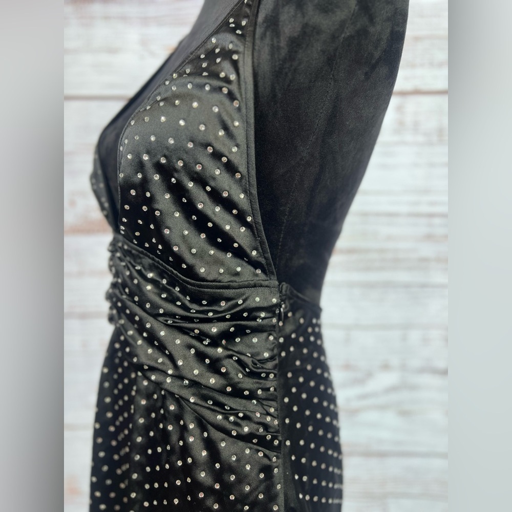 WeWoreWhat‎ Black Rhinestone One Shoulder Sheath Dress - Picture 7 of 8